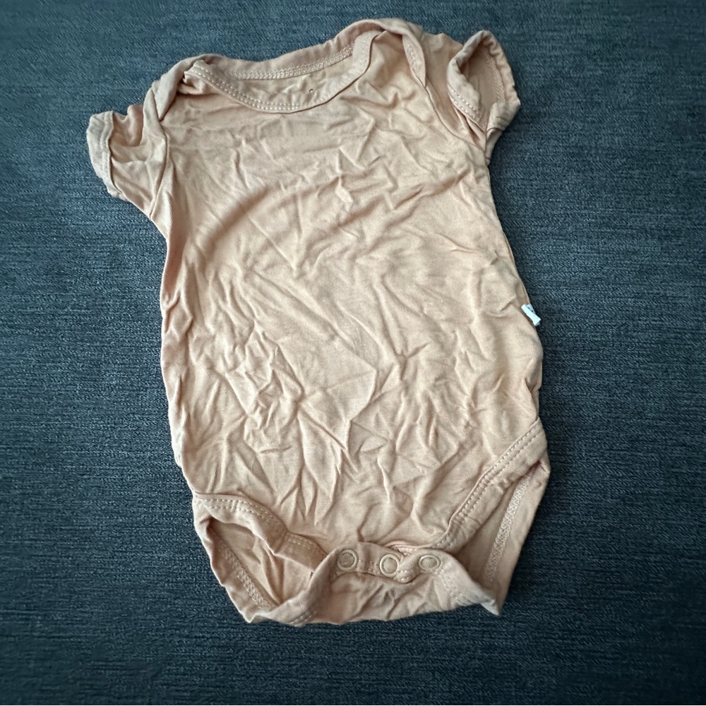 Forever French Newborn Bamboo Tan Baby Onesie